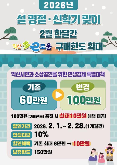 "2월엔 100만원 충전" 익산 다이로움 민생 백신 쏜다 기사 이미지