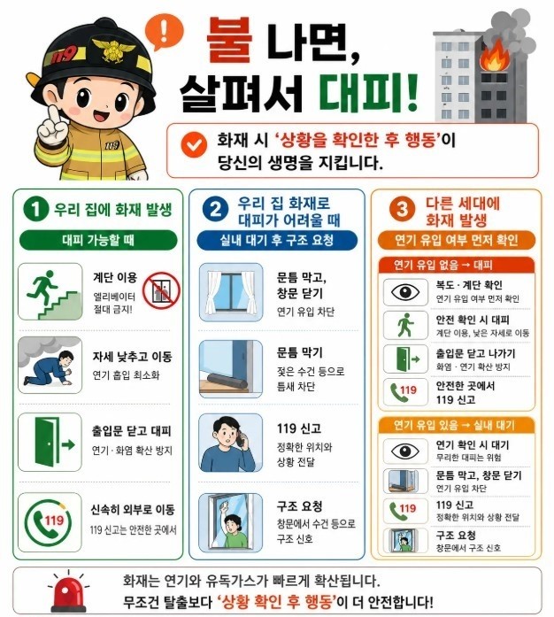 전주완산소방서, 공동주택 화재 피난행동요령 집중 홍보 기사 이미지